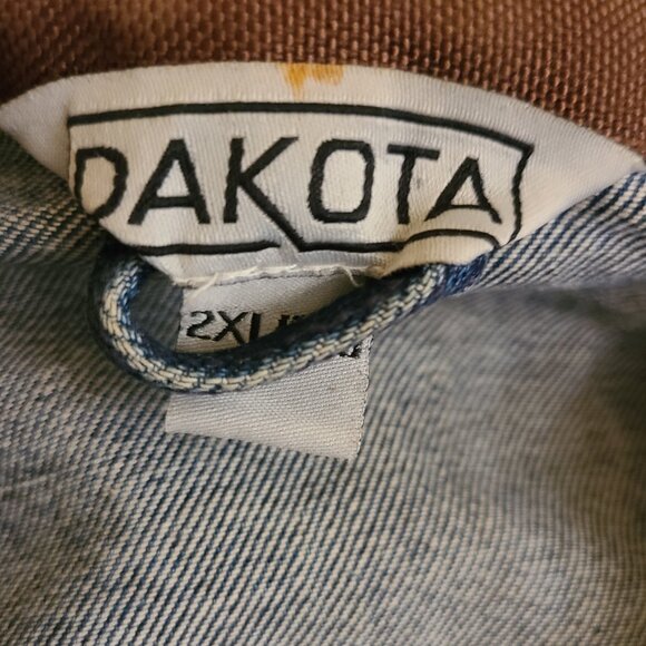 Dakota Convertible to Sleeveless Jean Jacket Elbow Patches Men's 2XL - Picture 3 of 8